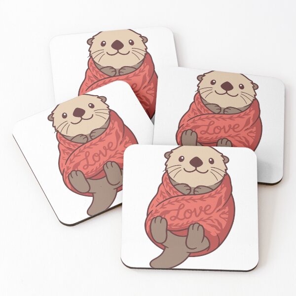 Item preview, Otter Wrapped in Love Blanket valentine designed and sold by Everyday Epics.