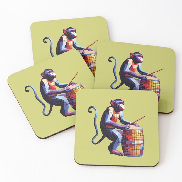 Item preview, musical monkey mosaic designed and sold by designmari.