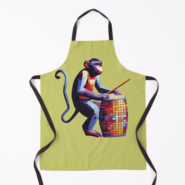 Item preview, musical monkey mosaic designed and sold by designmari.