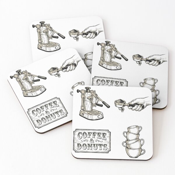 Item preview, Vintage Barista Tools and Coffee Shop Engraving Illustration Set designed and sold by NonditStudio.