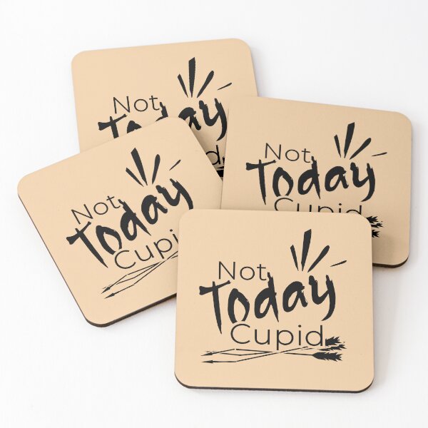 Item preview, Simple and Minimal Not Today Cupid Christian Valentine Humor Bible Love 1 Corinthians 13 Handwritten like Typographic | black designed and sold by ZechJohnRB.