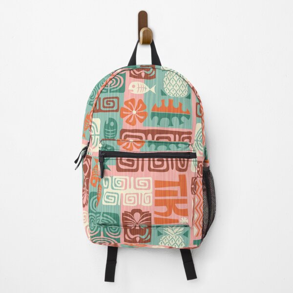 Item preview, Retro Hawaii Tiki Colorful Tropical Tapa Print designed and sold by RetroMaggie.
