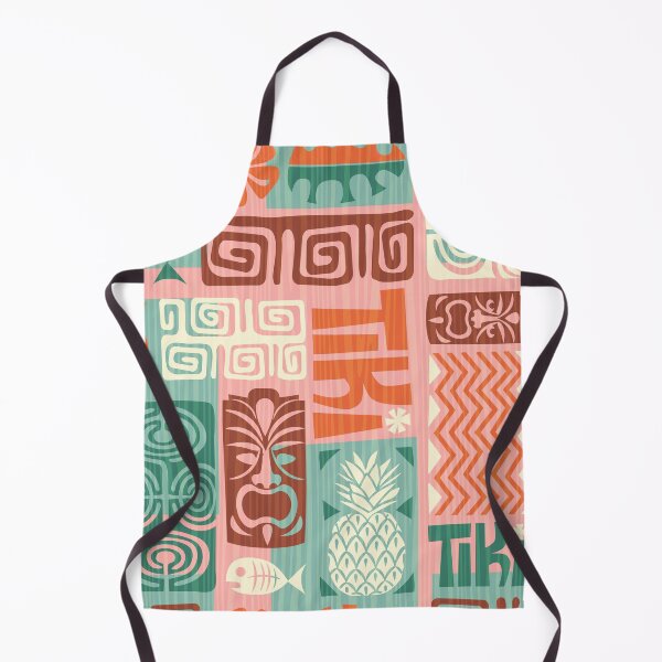 Item preview, Retro Hawaii Tiki Colorful Tropical Tapa Print designed and sold by RetroMaggie.