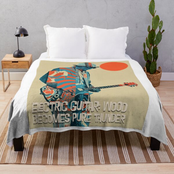 Item preview, Electric Guitar: Wood Becomes Pure Thunder designed and sold by ForeverPrintsOK.