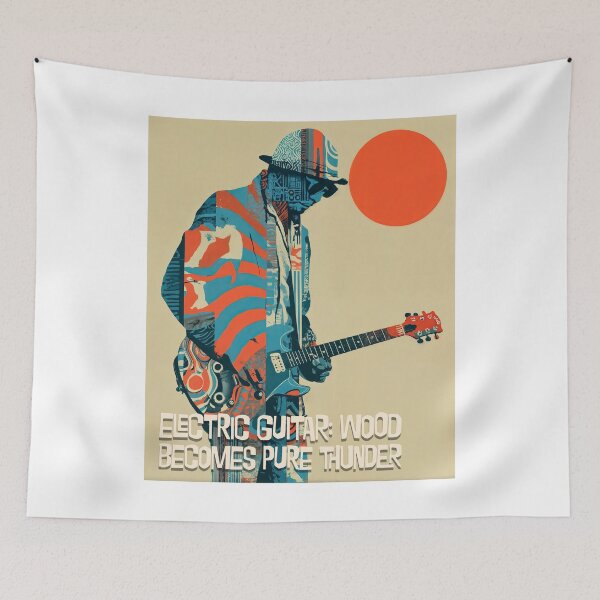 Item preview, Electric Guitar: Wood Becomes Pure Thunder designed and sold by ForeverPrintsOK.