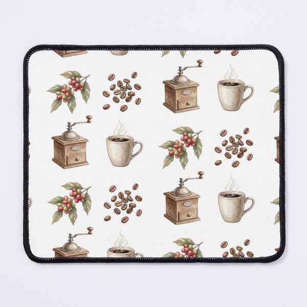 Item preview, Vintage Watercolor Coffee Botanical and Grinder Illustration Set designed and sold by NonditStudio.