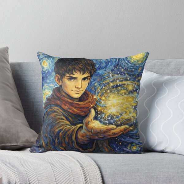 Item preview, Merlin Under the Starry Sky  Van Gogh Inspired Fantasy Wizard Art designed and sold by clearsunnyday.