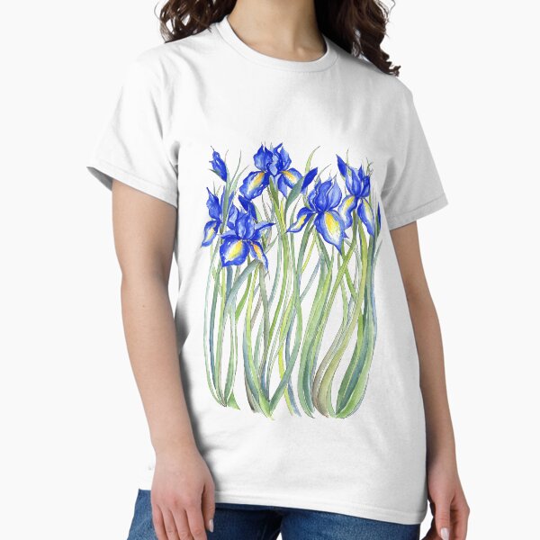 Vista previa del artículo con la obra «Iris azul, ilustración», diseñado y vendido por JRoseDesign.