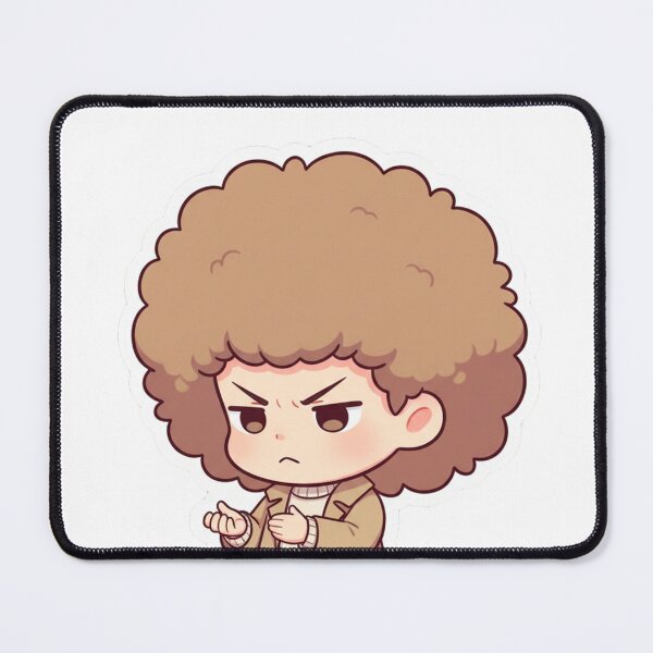 Item preview, Mochi Determined Angry Chibi Character – Cute Serious Afro Cartoon designed and sold by C3J7.