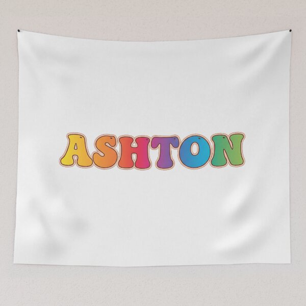 Item preview, ❤️ Ashton Personalized Name Wavy Retro Shirt, Coffee Mug, Sticker Gift designed and sold by HelixPedia.