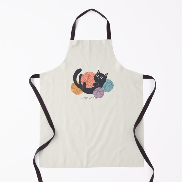 Item preview, black cat with yarn designed and sold by OHBOY! Handmade.