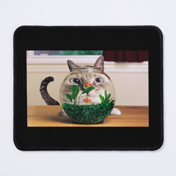 Item preview, Distorted Cat Eyes - Feline Humor Aquarium and Goldfish designed and sold by Design4AllThings.