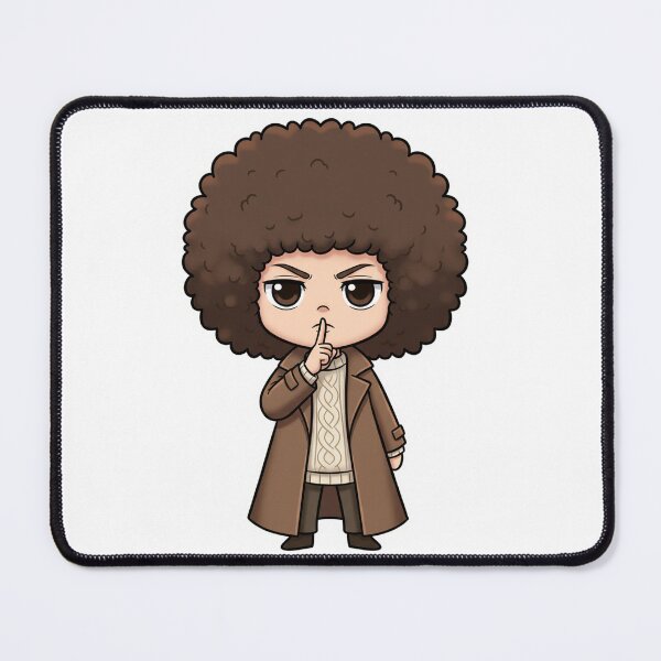 Item preview, Mochi Shhh Chibi Character – Cute Quiet Afro Cartoon Sticker designed and sold by C3J7.