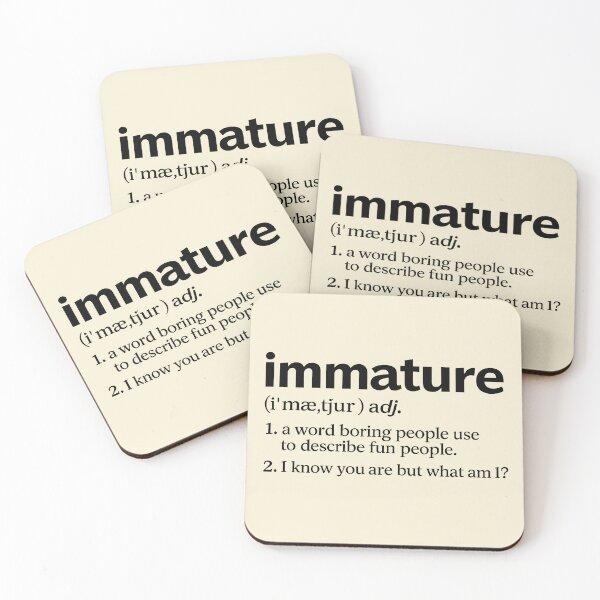 Item preview, Immature Funny Dictionary Definition – Sarcastic Humor Dictionary Style designed and sold by shmupod.
