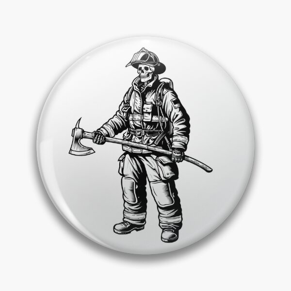 Item preview, Firefighter Skeleton designed and sold by Retrics Studio.