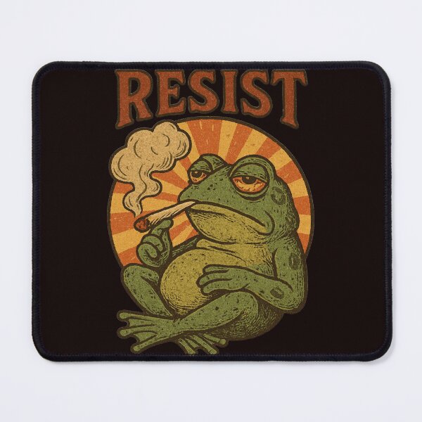 Item preview, Resist Frog Retro Vintage Stoner Aesthetic Sunburst Art designed and sold by TSE DESIGN.
