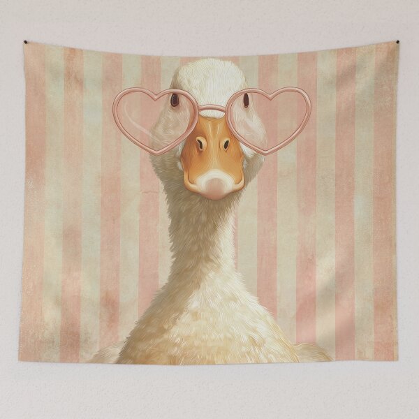 Item preview, Duck with love heart glasses designed and sold by Brendon987.