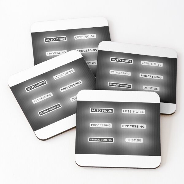 Item preview, Auto Mode /Less Noise / Processing - Minimalist System Mood Stickers designed and sold by CzipipitoStudio.