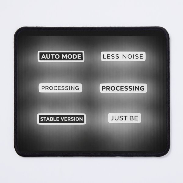 Item preview, Auto Mode /Less Noise / Processing - Minimalist System Mood Stickers designed and sold by CzipipitoStudio.