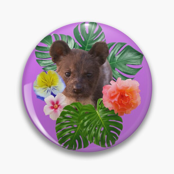 Item preview, Cute Painted Wolf Pup Floral Collage designed and sold by Wildeornes .