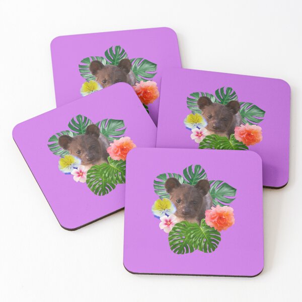Item preview, Cute Painted Wolf Pup Floral Collage designed and sold by Wildeornes .