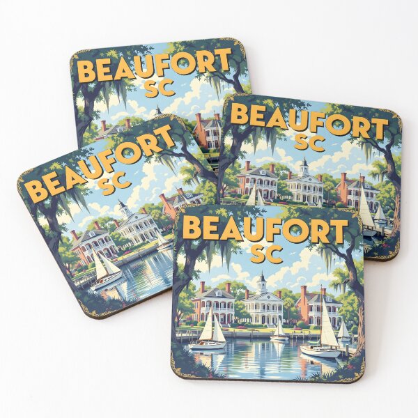 Item preview, Beaufort, South Carolina, USA: Vintage-Style Painterly Travel Poster designed and sold by LSVart.