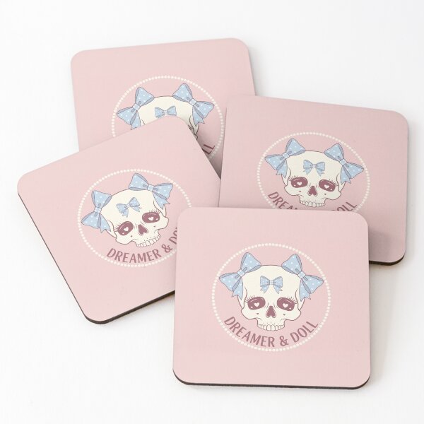 Item preview, Soft Coquette Aesthetic Skull with Pastel Bows - Cute Girly Goth Art designed and sold by CuteDesignOnly.
