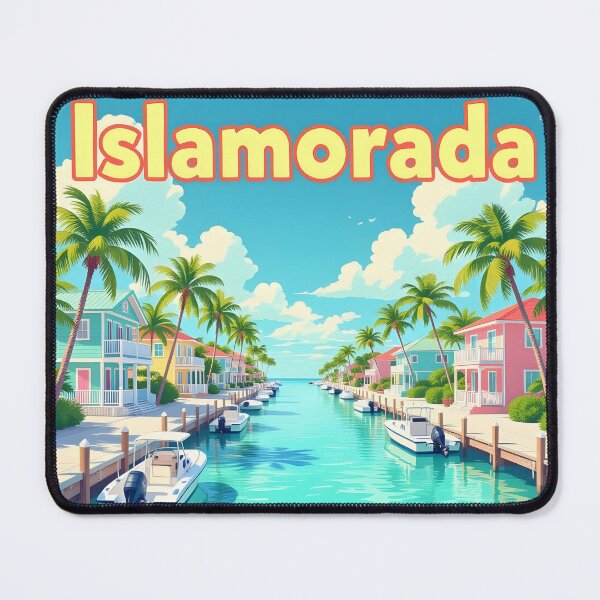 Item preview, Islamorada, Florida, USA: Vintage-Style Painterly Travel Poster designed and sold by LSVart.