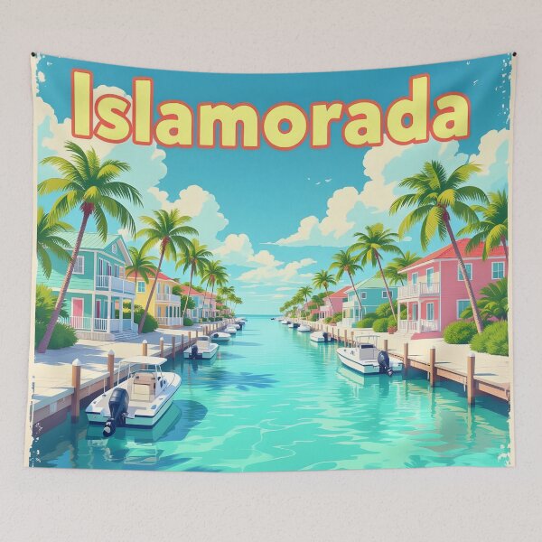 Item preview, Islamorada, Florida, USA: Vintage-Style Painterly Travel Poster designed and sold by LSVart.