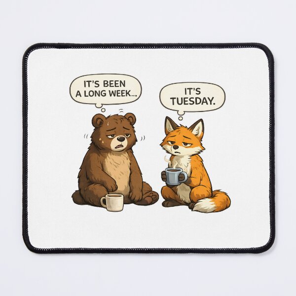 Item preview, It’s Only Tuesday – Funny Coffee Animal Cartoon Shirt designed and sold by SVALANART.