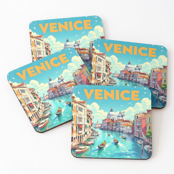 Item preview, Venice, Italy: Vintage-Style Painterly Travel Poster designed and sold by LSVart.