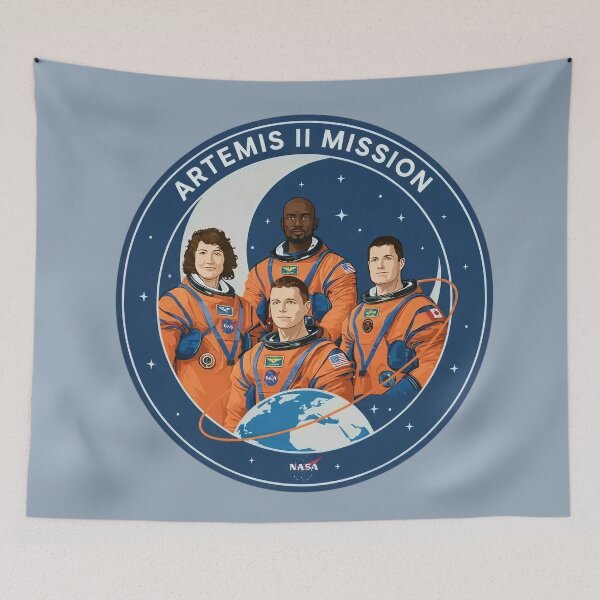 Item preview, Artemis II Mission Crew Official Style Space Patch Art Astronauts Artemis 2 designed and sold by KiwiRider.