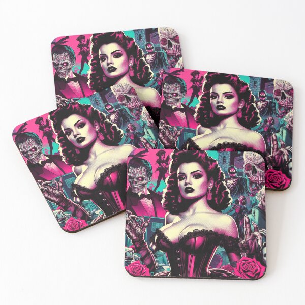Item preview, Retrowave Gothic Woman designed and sold by PulpVintage.