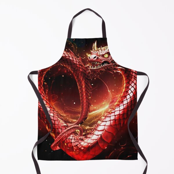 Item preview, Majestic Red Dragon Heart – Fantasy Serpent Coiled in Love designed and sold by StickBuAndii.