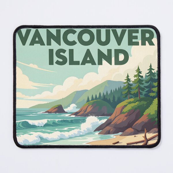 Item preview, Vancouver Island, Canada: Vintage-Style Painterly Travel Poster designed and sold by LSVart.