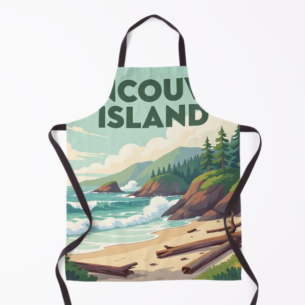 Item preview, Vancouver Island, Canada: Vintage-Style Painterly Travel Poster designed and sold by LSVart.