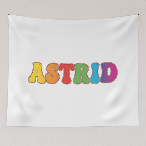 Item preview, ❤️ Astrid Personalized Name Wavy Retro Shirt, Coffee Mug, Sticker Gift designed and sold by HelixPedia.
