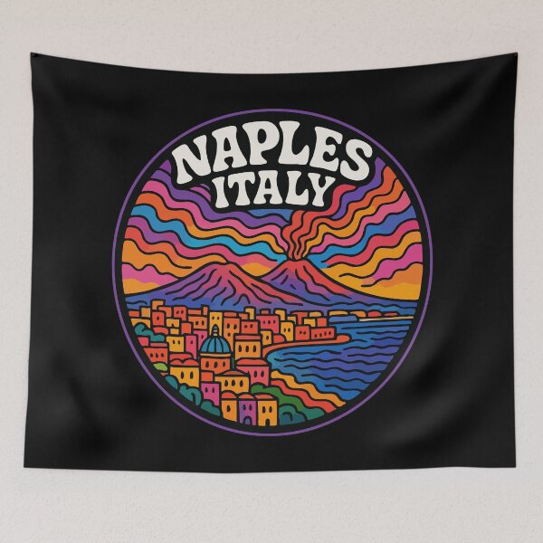 Item preview, Naples Italy Trippy Art Travel designed and sold by TomFrontierArt.