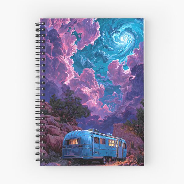 Item preview, Desert Dreams Surreal Sky - Blue Airstream Camping Art designed and sold by JackrabbitPub.
