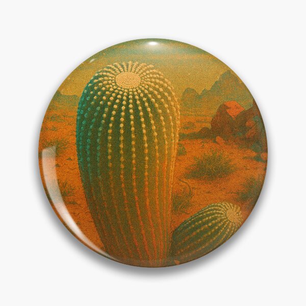 Aperçu de l'œuvre Cactus rétro science-fiction | Décoration murale paysage désertique extraterrestre créée et vendue par Tempraneo Photo.