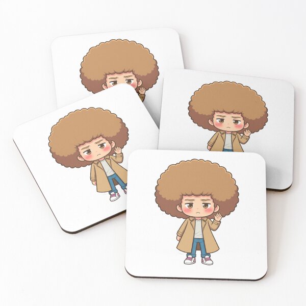 Item preview, Mochi Shy Waving Chibi Character – Cute Soft Afro Cartoon designed and sold by C3J7.