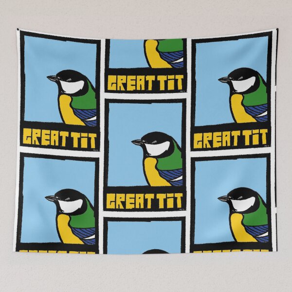 Item preview, Bold Great Tit Wall Art Print – Modern British Bird Illustration for Contemporary Home Decor designed and sold by GWARTGB.