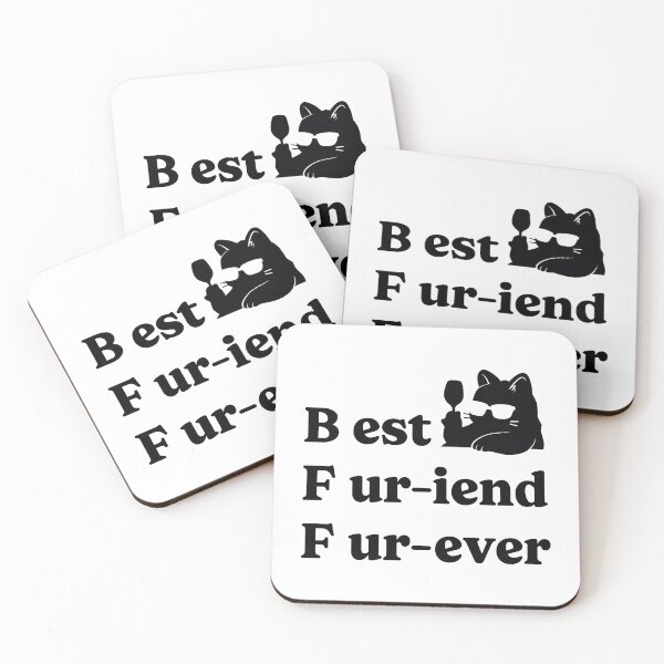 Item preview, Best Fur-iend Fur-ever – Cute Funny Cat Quote Illustration designed and sold by Kutiefy-shop.
