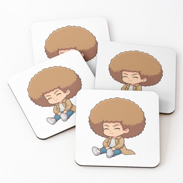 Item preview, Mochi Relaxed Sitting Chibi Character – Cute Cozy Afro Cartoon designed and sold by C3J7.