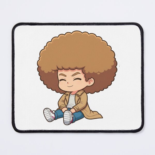 Item preview, Mochi Relaxed Sitting Chibi Character – Cute Cozy Afro Cartoon designed and sold by C3J7.