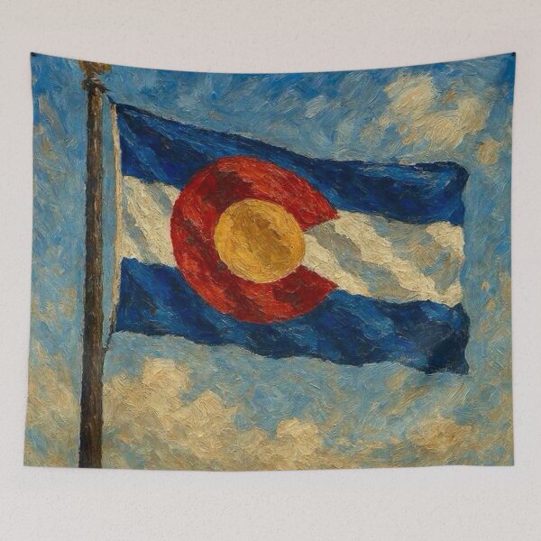 Item preview, Colorado State Flag designed and sold by TinCatOutPost.