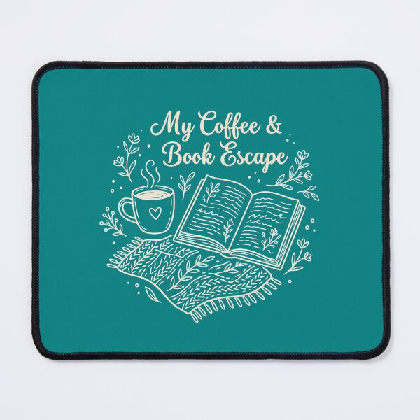 Item preview, My Coffee Book Escape Hand Drawn Cozy Reading Illustration designed and sold by chattsuede.