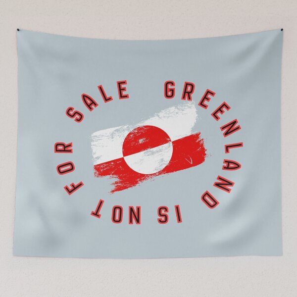 Item preview, Greenland Is Not For Sale - Distressed Flag Circular Shield Art designed and sold by Basma Store.