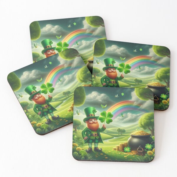 Item preview, Saint Patrick’s Day Shenanigans – Leprechaun, Rainbow & Pot of Gold designed and sold by Sybille-Yates.