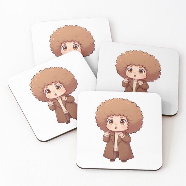 Item preview, Mochi Surprised Chibi Character – Cute Shocked Afro Cartoon designed and sold by C3J7.